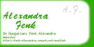 alexandra fenk business card